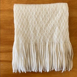 Soft Ivory Shimmery Knit Scarf